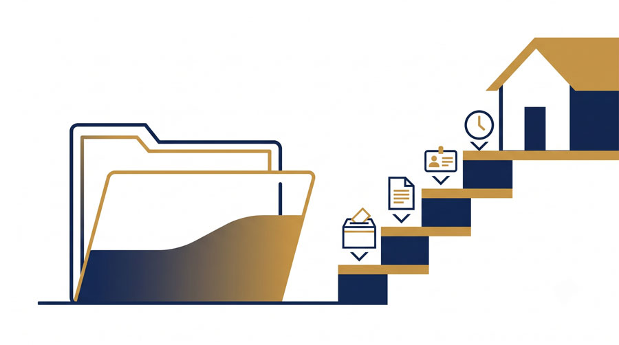 Building a UK credit file step by step towards mortgage approval