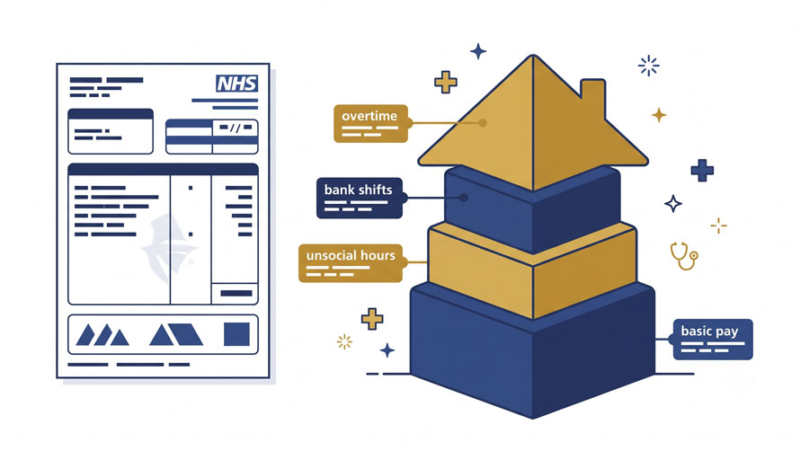 How an NHS payslip breaks down for a mortgage income assessment